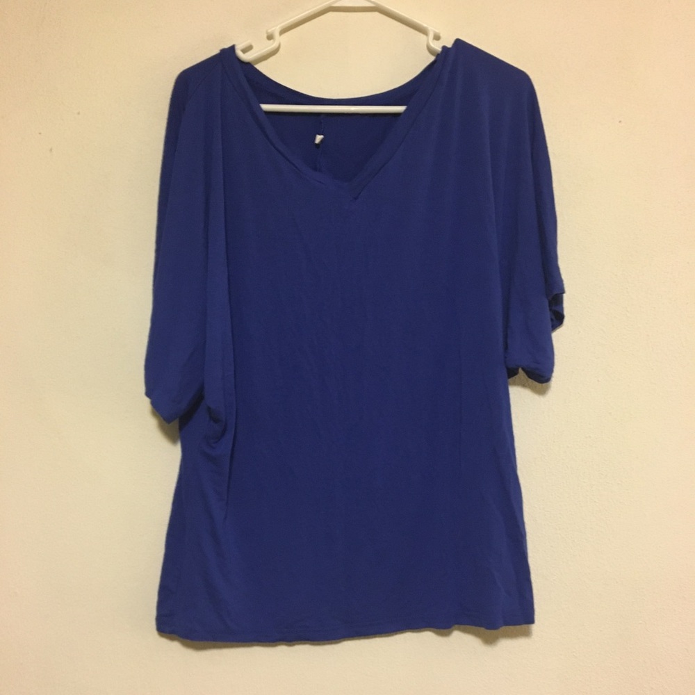 Blue v-neck